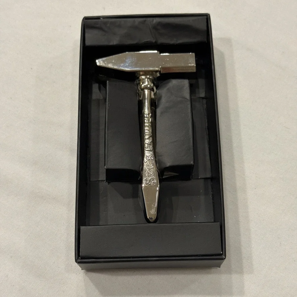 See's Candies Anvil Hammer Nut Cracker Silver Tone Novelty w/ Box‎ (No Lid)